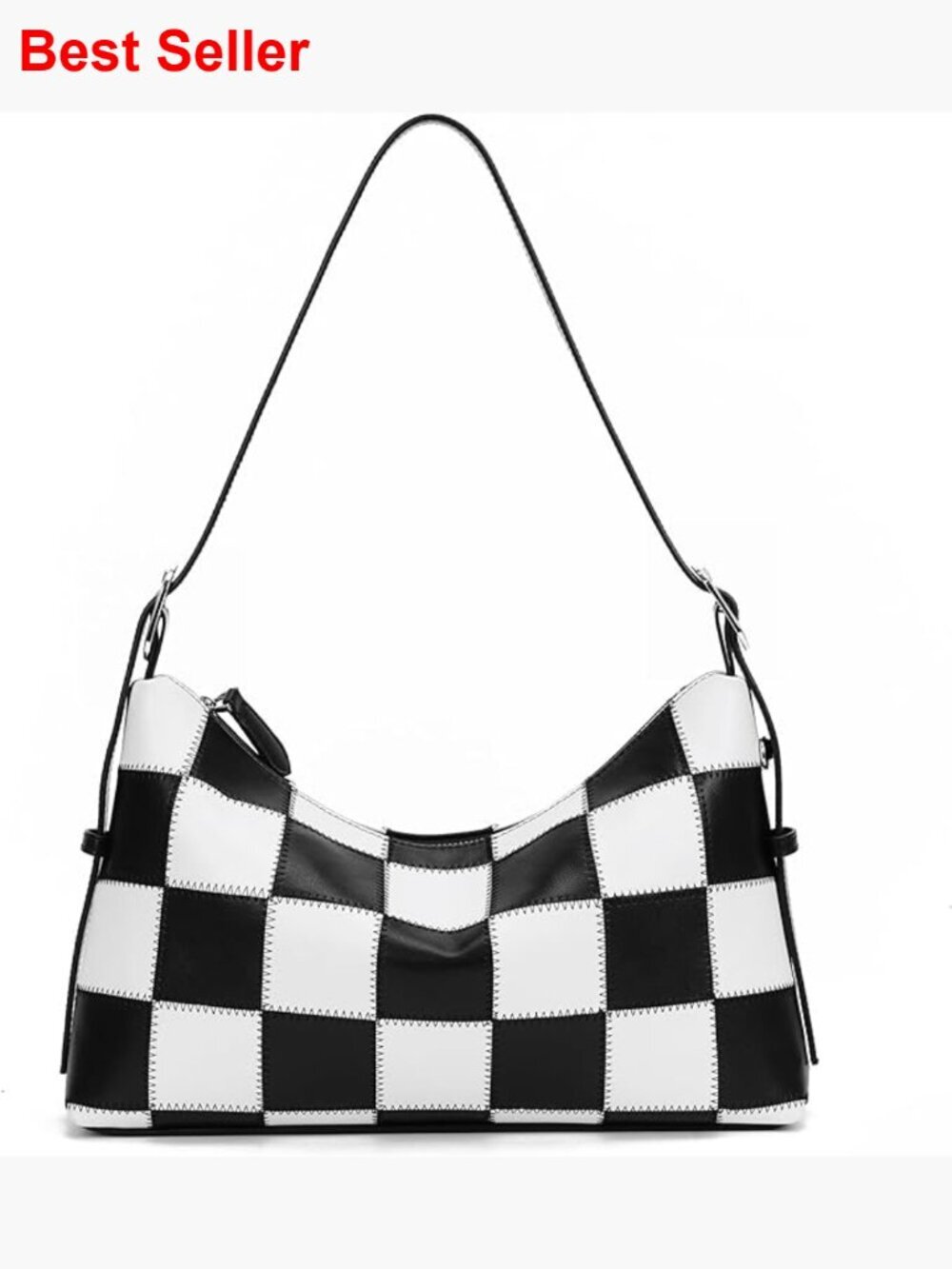 Vegan Leather Checkered Tote Bag Crossbody Shoulder Purse Hobo Handbag